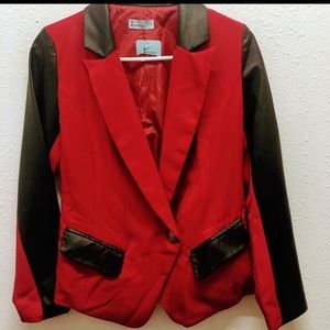 Italiago red and black blazer small
